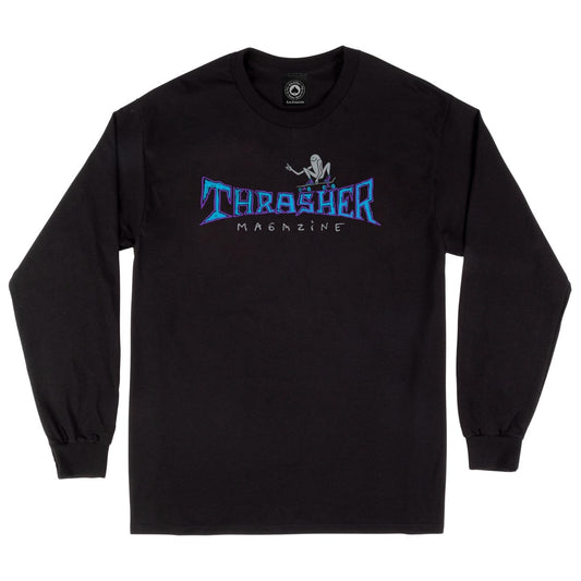 THRASHER - GONZ THUMBS UP LONGSLEEVE - BLACK