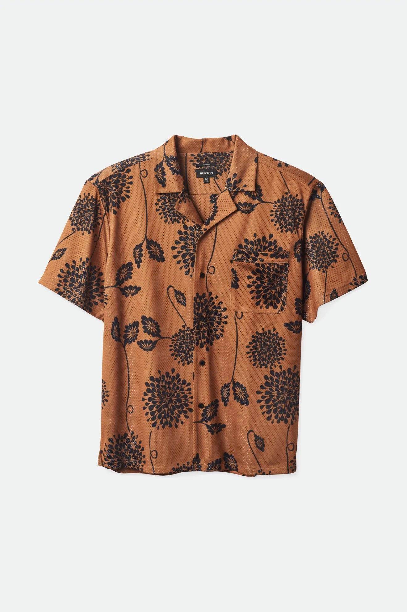 BRIXTON - BUNKER MESH S/S KNIT - MEDAL BRONZE/BLACK