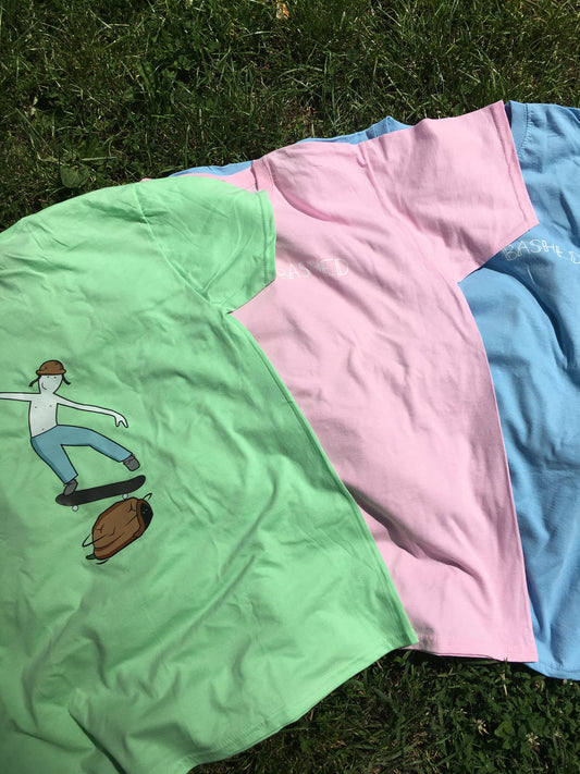 BASHED - TURTLE TEE - LIGHT BLUE