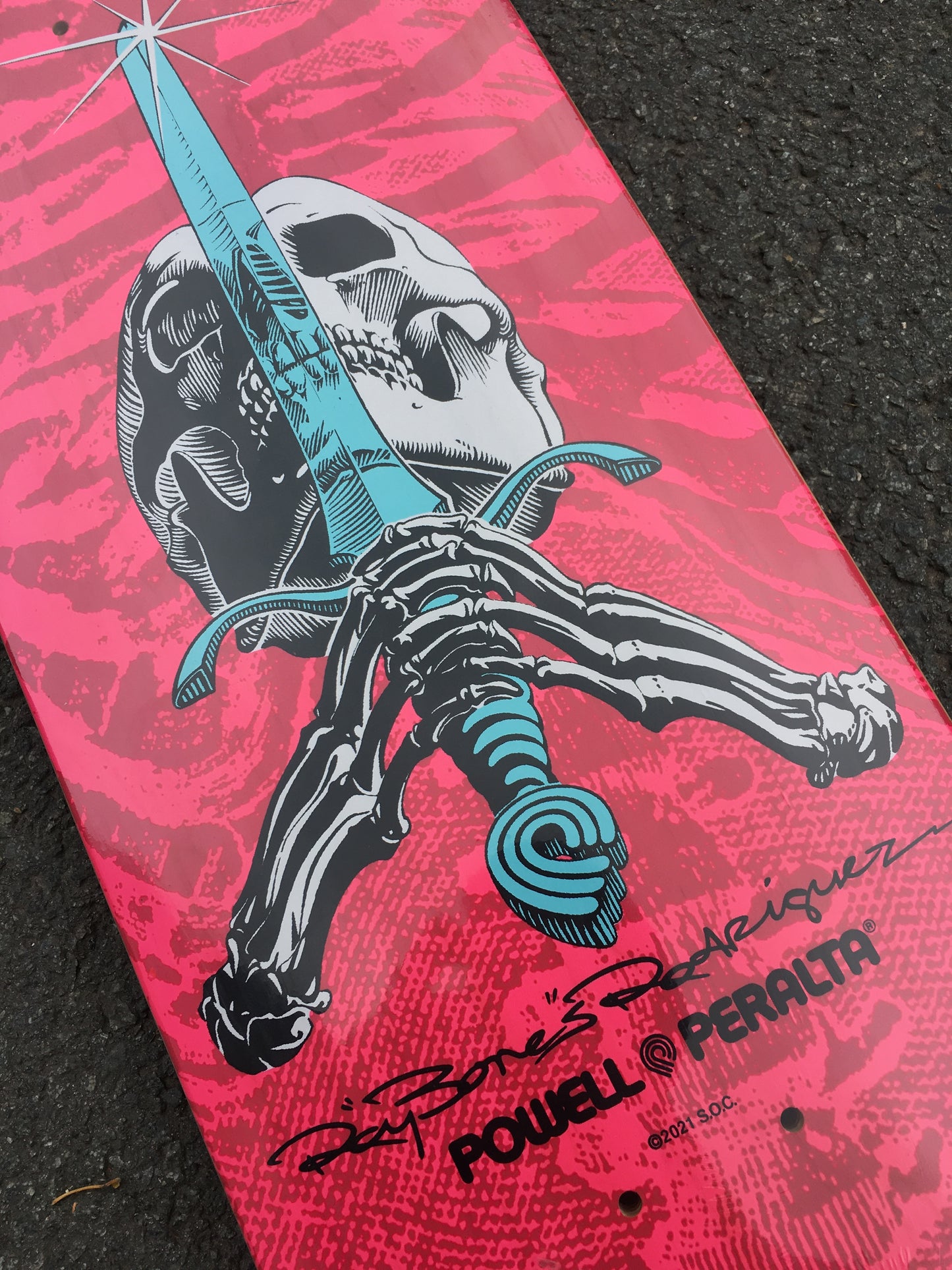 POWELL PERALTA - SKULL & SWORD - PINK - 8.5