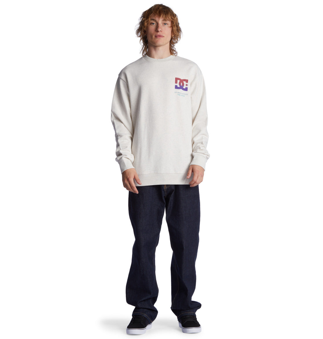 DC - KICKBACK CREW - SNOW HEATHER