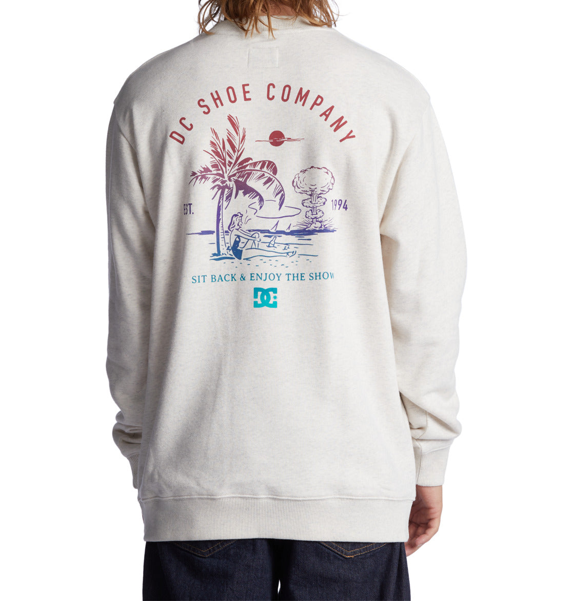 DC - KICKBACK CREW - SNOW HEATHER