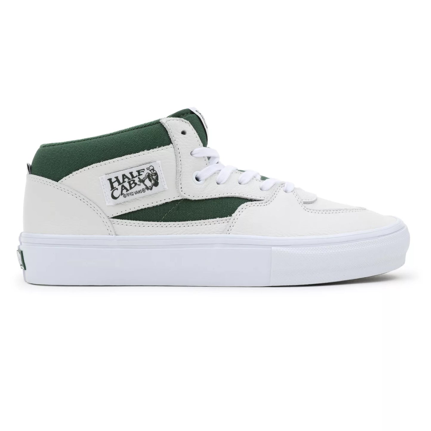 VANS - SKATE HALF CAB - WHITE/GREEN