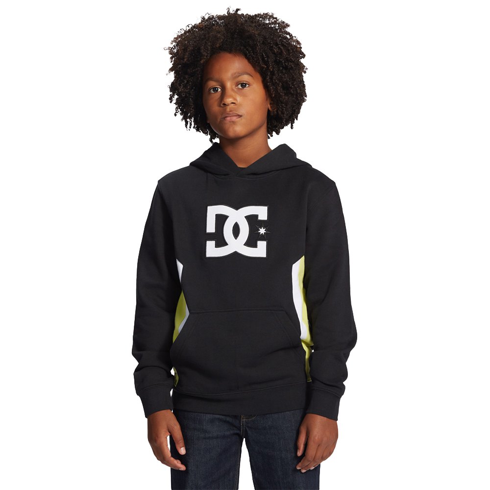 DC - SAULAND HOODIE 213 BOY - BLACK/LIMEADE