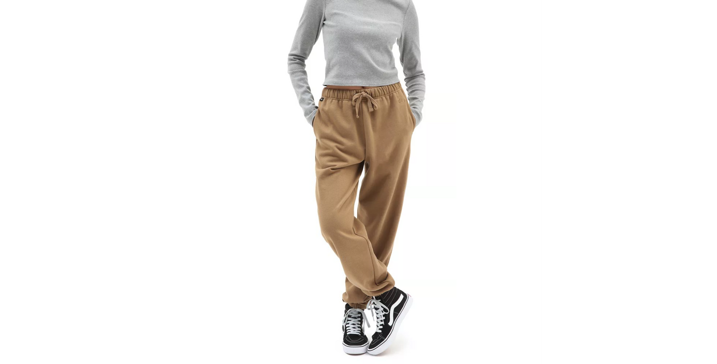 VANS - LIZZE FLEECE PANTS - BROWN