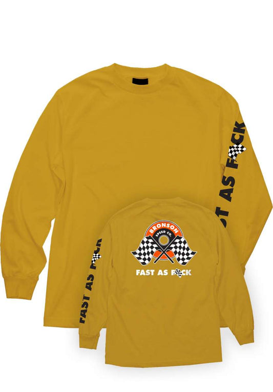 BRONSON SPEED CO. - FAST AS LONGSLEEVE - GOLD