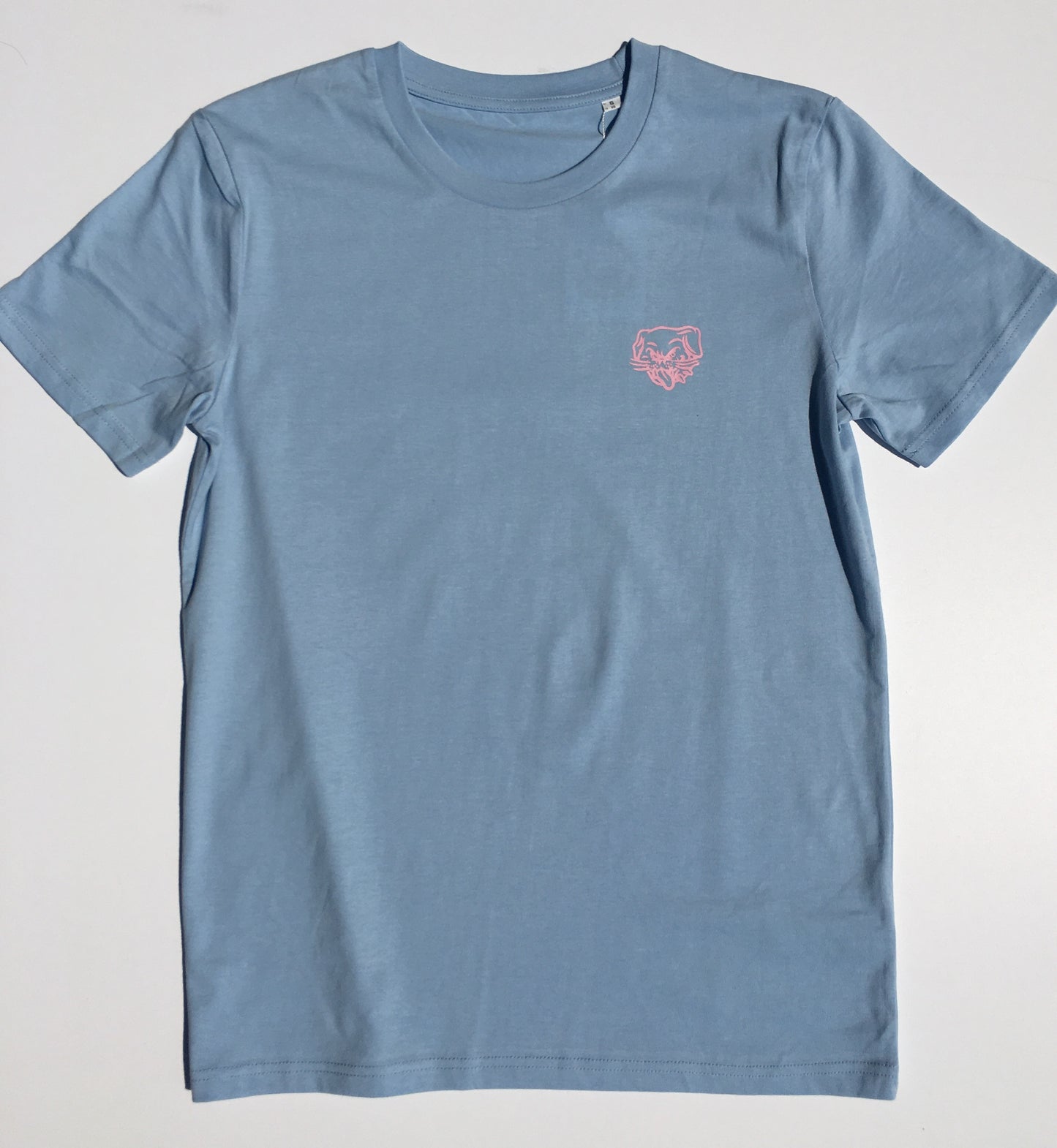 MARCEL - SHOP LOGO TEE BACKPRINT - SKY BLUE/LIGHT PINK