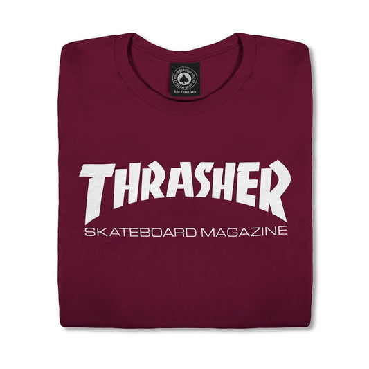 THRASHER - GIRLS SKATE MAG TEE - MAROON