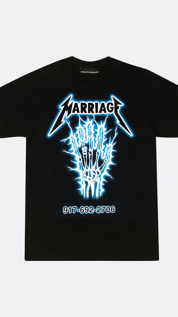 CALL ME 917 - MARRIAGE TEE - BLACK