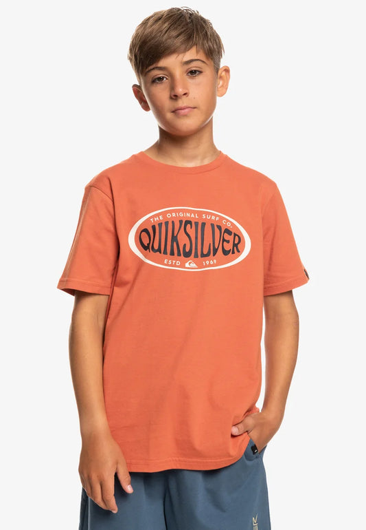 QUIKSILVER - IN CIRCLES SS YTH - MECCA ORANGE