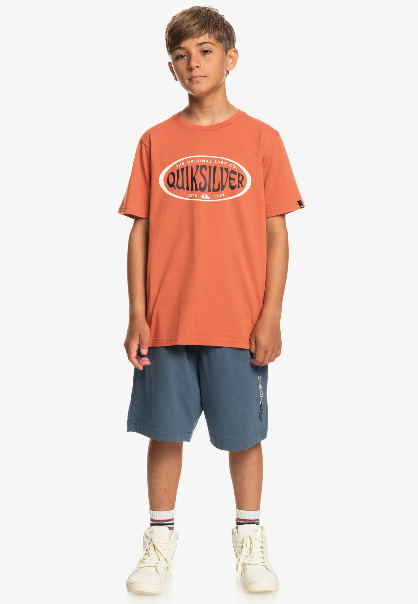 QUIKSILVER - IN CIRCLES SS YTH - MECCA ORANGE