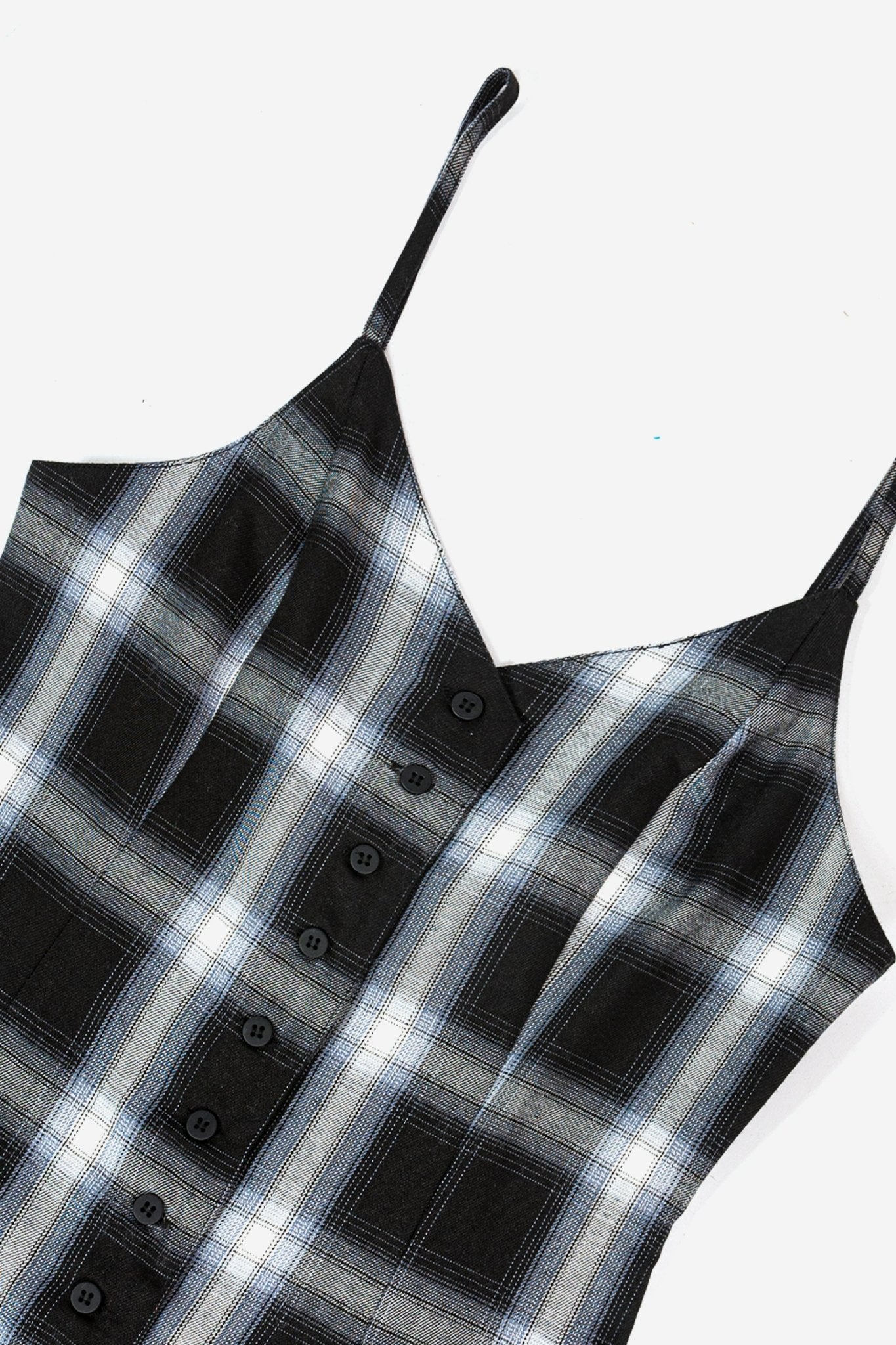 WASTEP PARIS - WM - MILANO DRESS SHADOW PLAID - BLACK/BLUE/WHITE