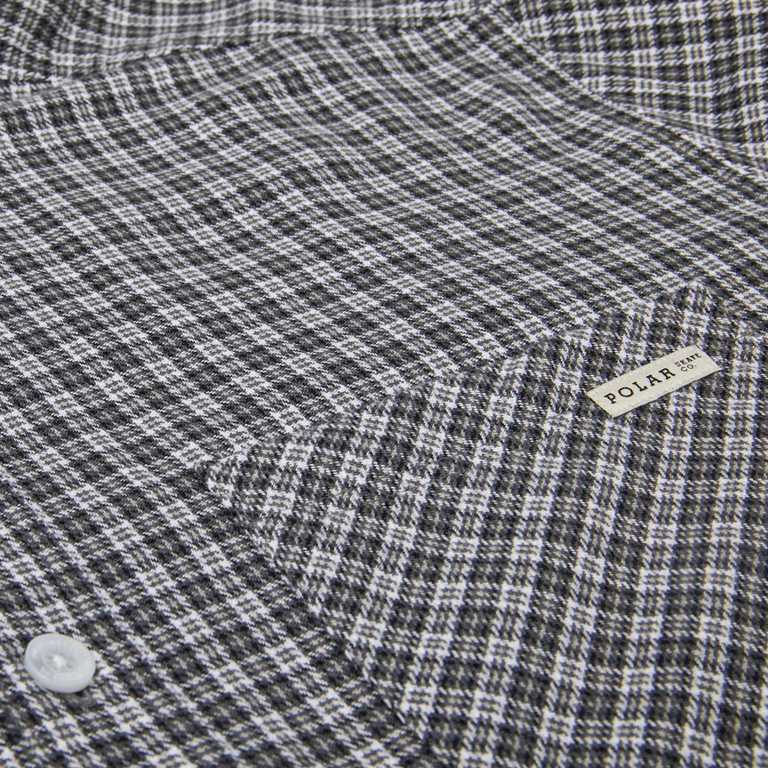 POLAR - MITCH FLANNEL LONGSLEEVE SHIRT - GREY