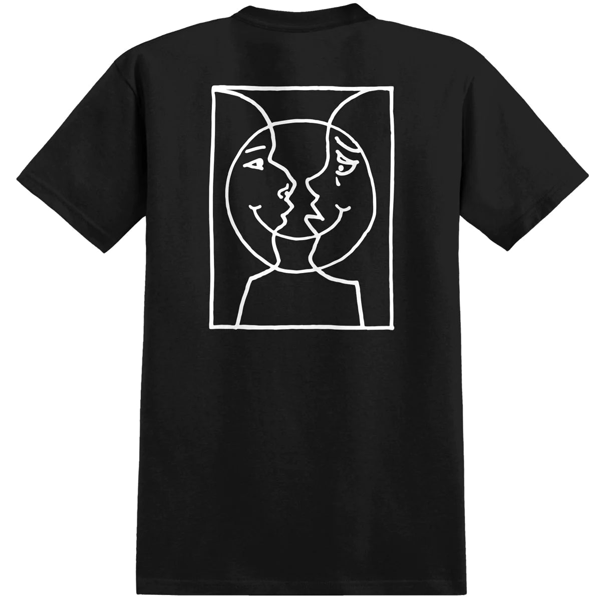 KROOKED - MOONSMILE RAW TEE - BLACK/WHITE