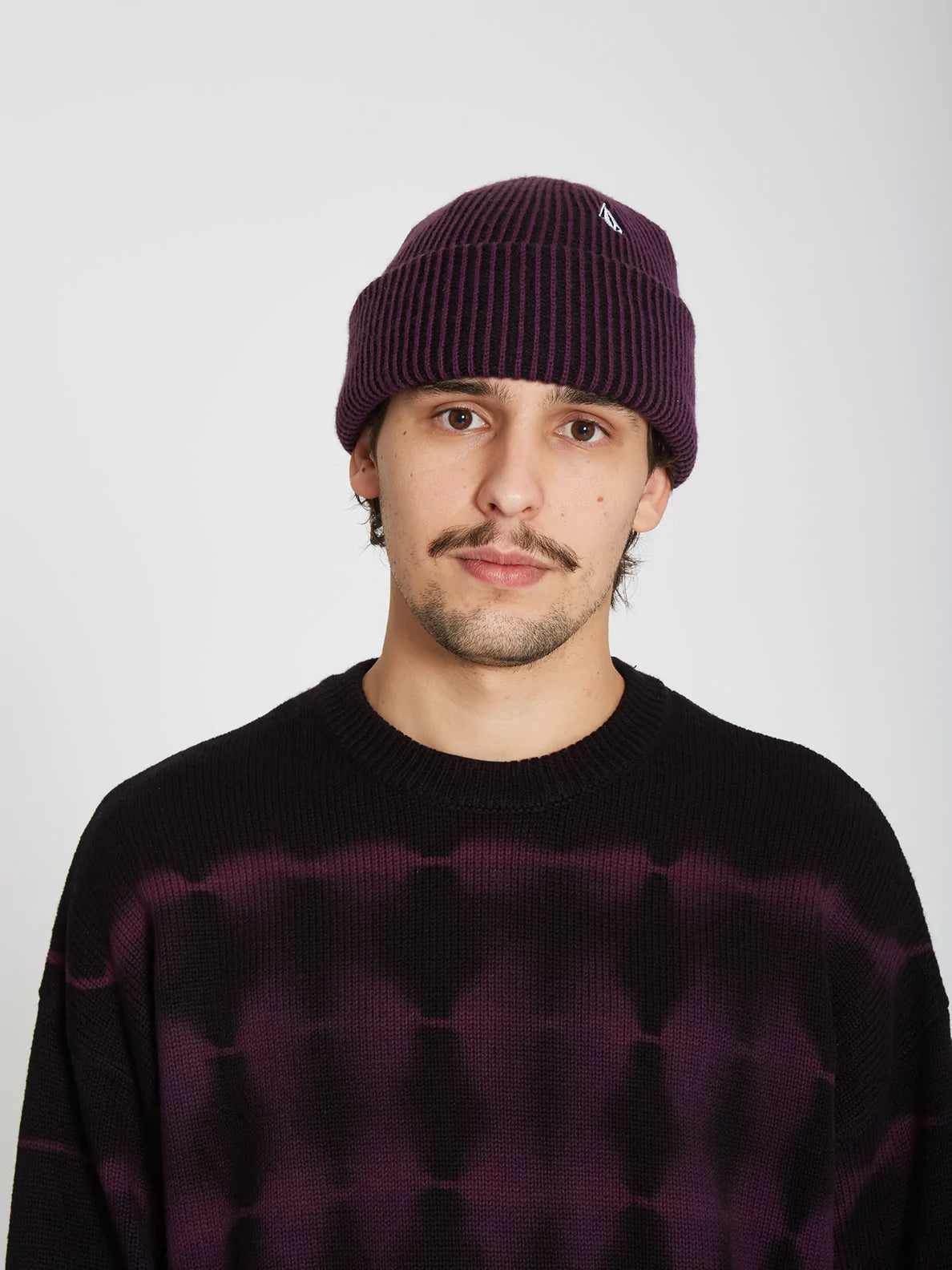 VOLCOM - FULL STONE CUFFF BEANIE - MULBERRY