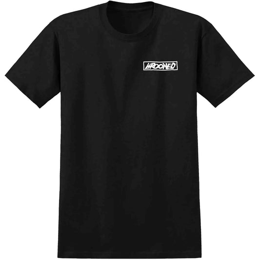 KROOKED - MOONSMILE RAW TEE - BLACK/WHITE