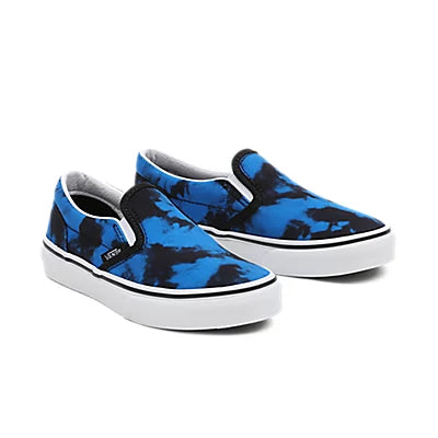 VANS - JN CLASSIC SLIP-ON (OVERSIZED TIE DYE) - DAZZLING BLUE/BLACK