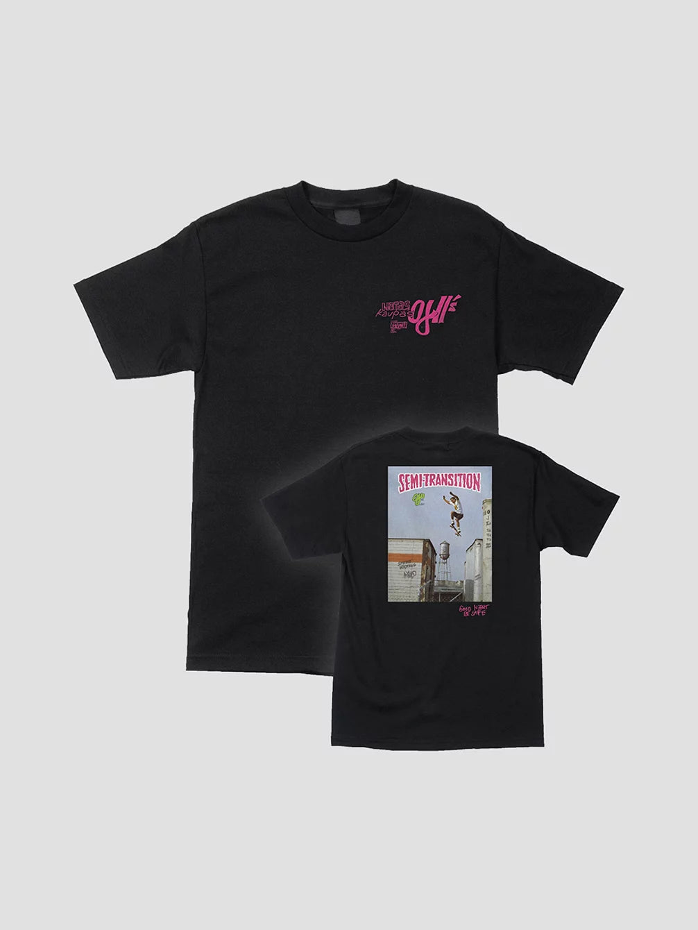 OJ WHEELS - NATAS GOODNIGHT BE SAFE TEE - BLACK