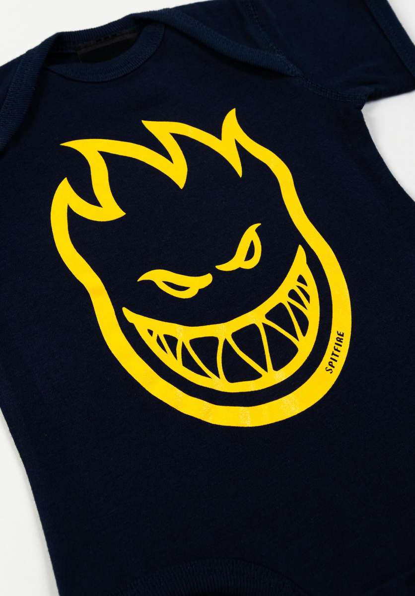 SPITFIRE - BIGHEAD INFANT ONESIE - NAVY/GOLD - 6M
