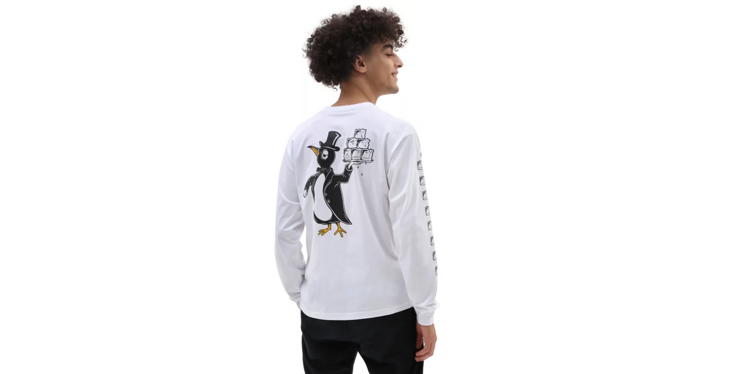 VANS - CHECKERBOARD RESEARCH LONGSLEEVE TEE - WHITE