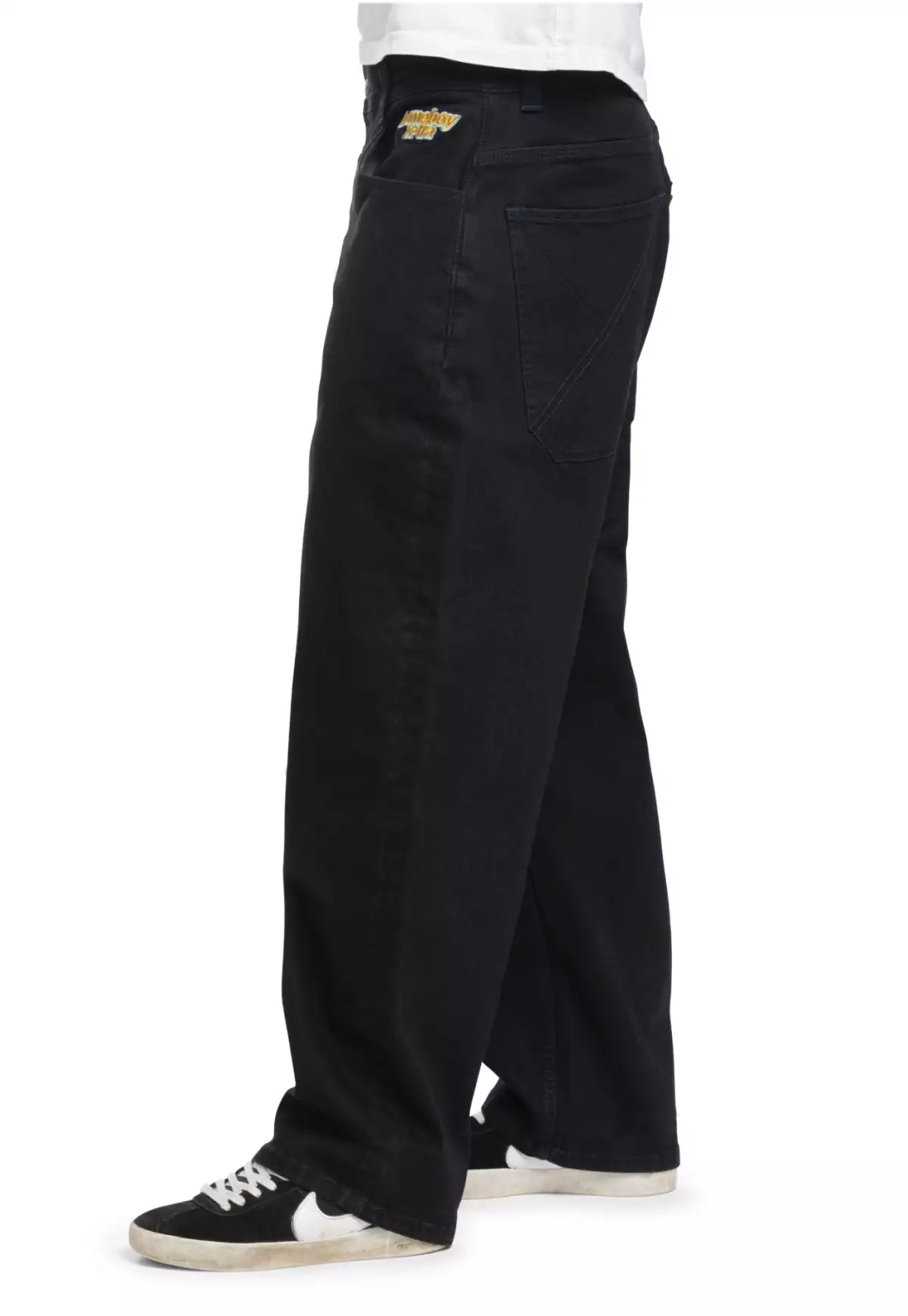 HOMEBOY - MONSTER DENIM - PITCH BLACK/BLUE SEAMS