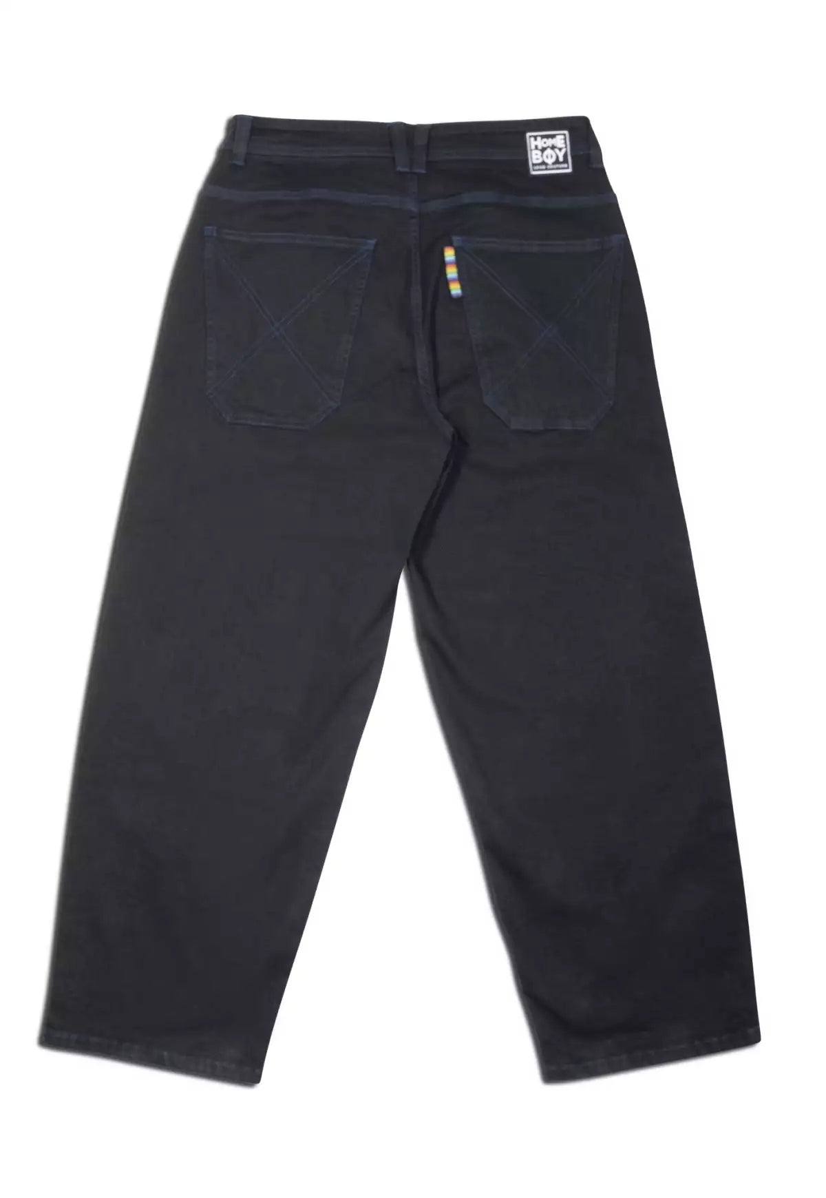 HOMEBOY - MONSTER DENIM - PITCH BLACK/BLUE SEAMS