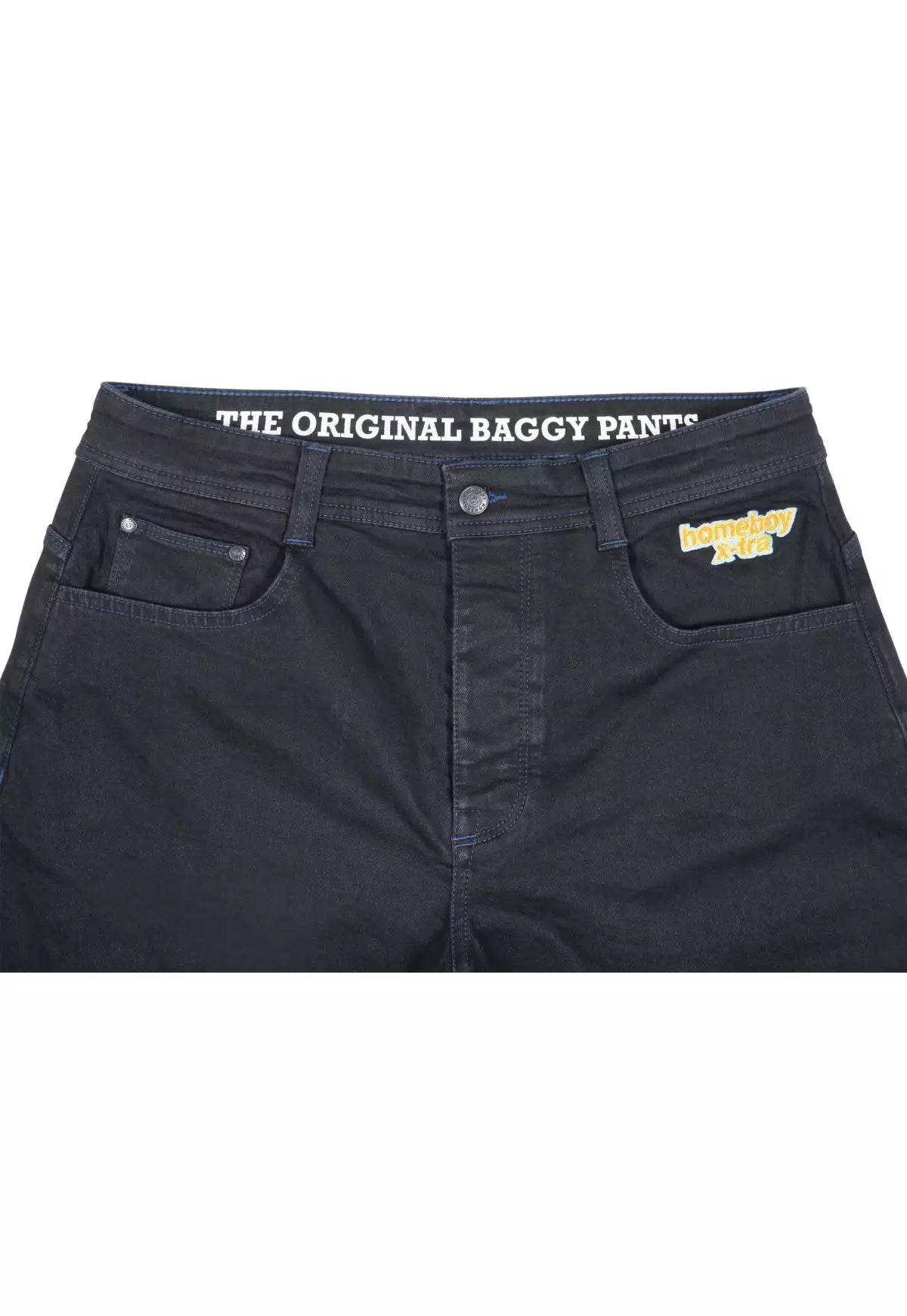 HOMEBOY - MONSTER DENIM - PITCH BLACK/BLUE SEAMS