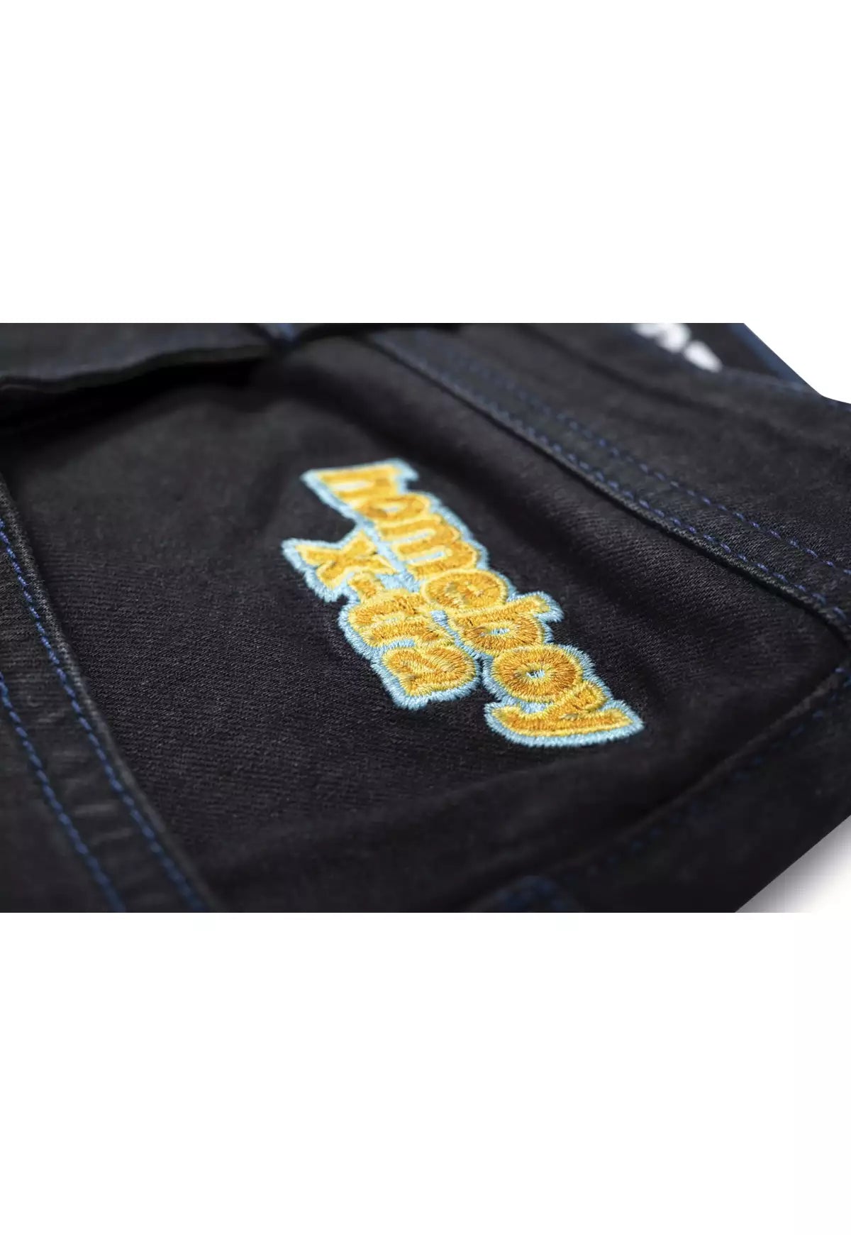 HOMEBOY - MONSTER DENIM - PITCH BLACK/BLUE SEAMS