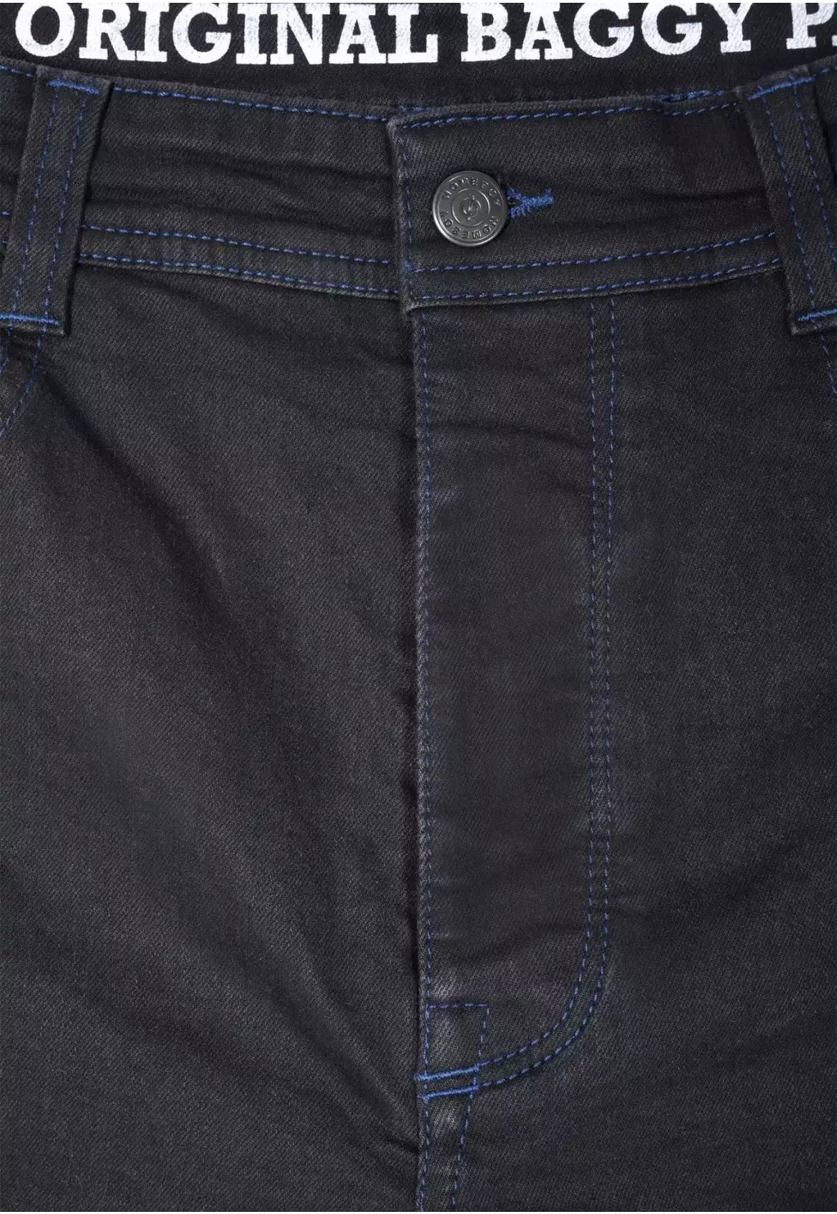 HOMEBOY - MONSTER DENIM - PITCH BLACK/BLUE SEAMS
