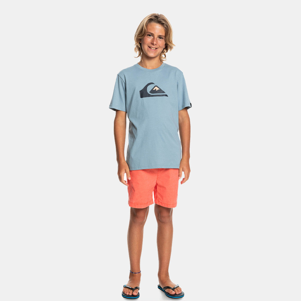 QUIKSILVER - COMP LOGO SS YTH - SKY BLUE