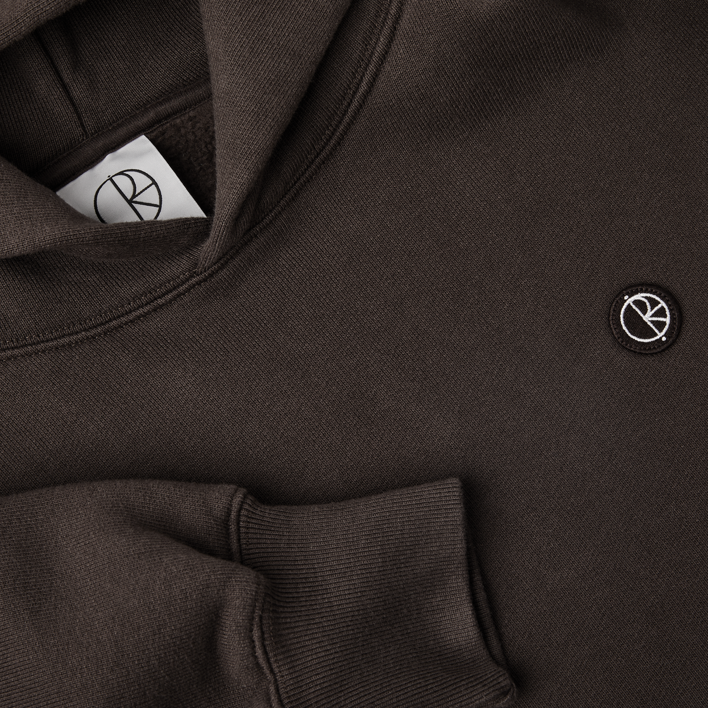 POLAR - PATCH HOODIE - CHOCOLATE