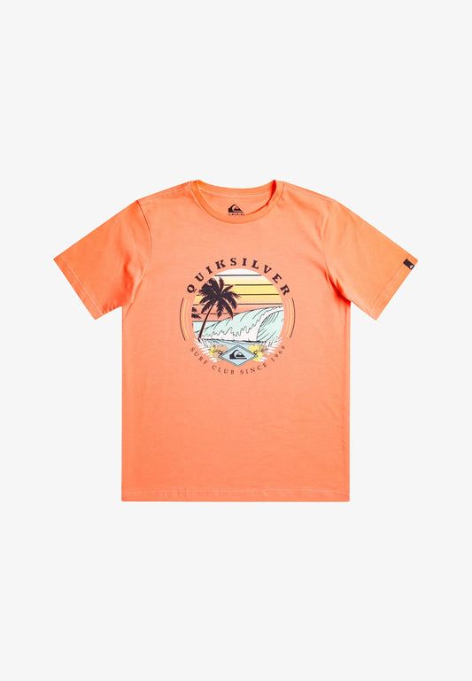 QUIKSILVER - QS SURF CLUB SS YTH - FRESH SALMON