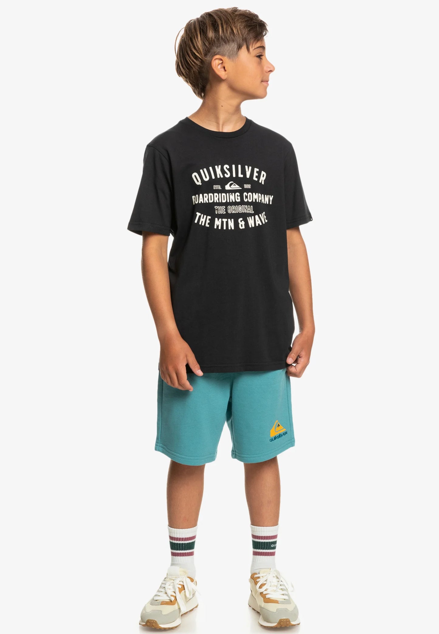 QUIKSILVER - QS SURF LOCKUP SS YTH - BLACK