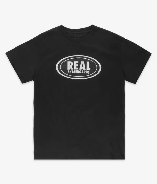 REAL - OVAL TEE - BLACK/GREY/BLACK