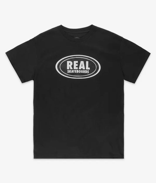 REAL - OVAL TEE - BLACK/GREY/BLACK