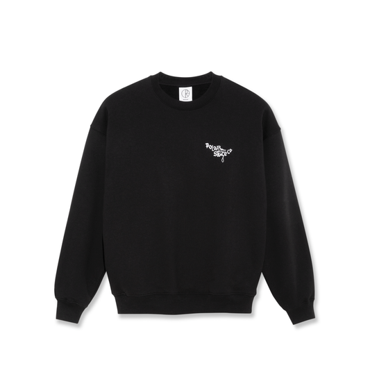 POLAR - ORNAMENT LOGO CREWNECK - BLACK