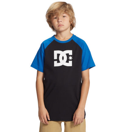 DC - RAGLAN SS BOY - BLACK/TURKISH SEA