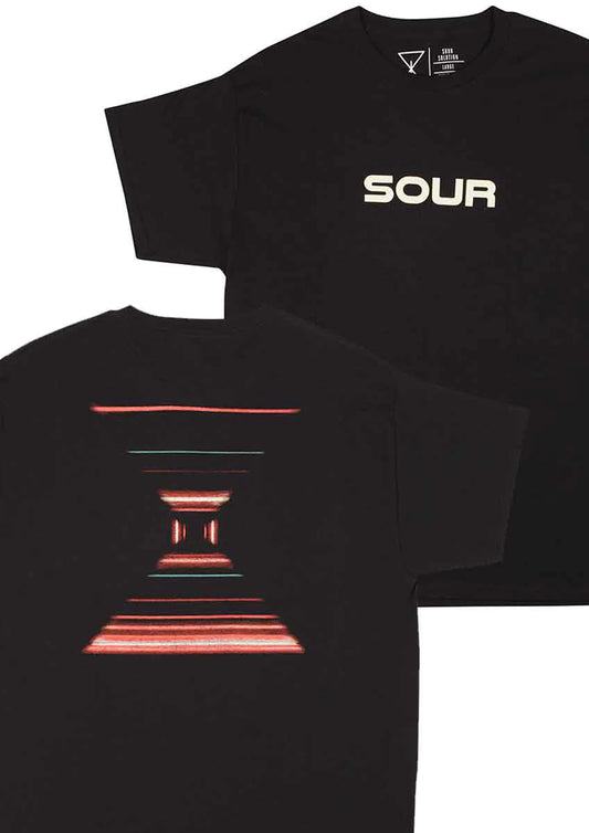 SOUR - LIGHT TUNNEL TEE - BLACK