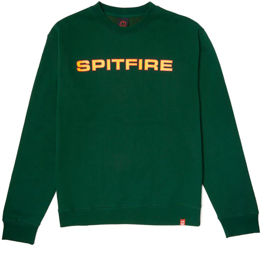 SPITFIRE - CLASSIC 87' PULLOVER CREWNECK - DARK GREEN/GOLD