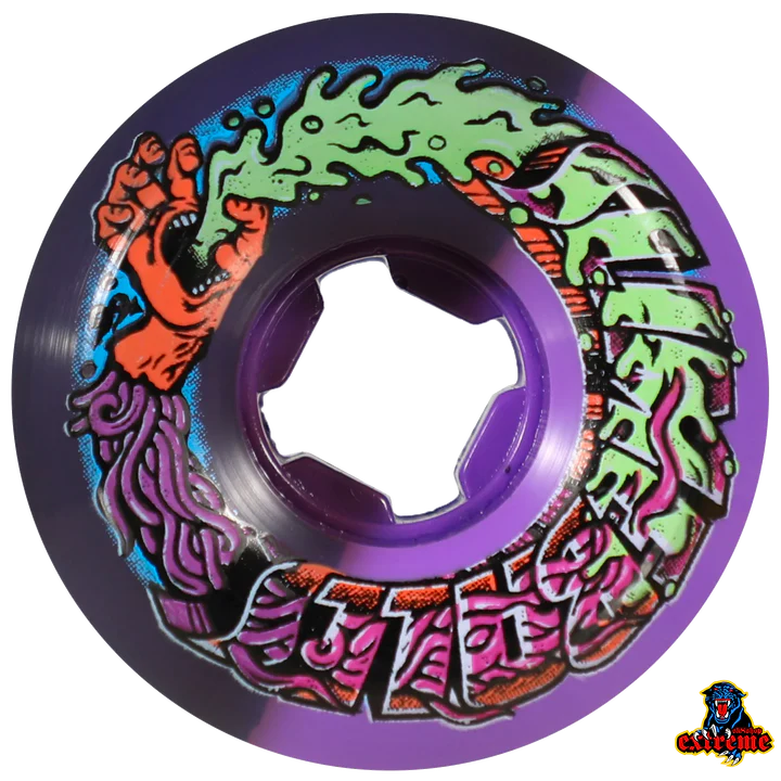 SANTA CRUZ X SLIME BALLS - GREETINGS WHEELS - PURPLE/BLACK - 53MM - 99A
