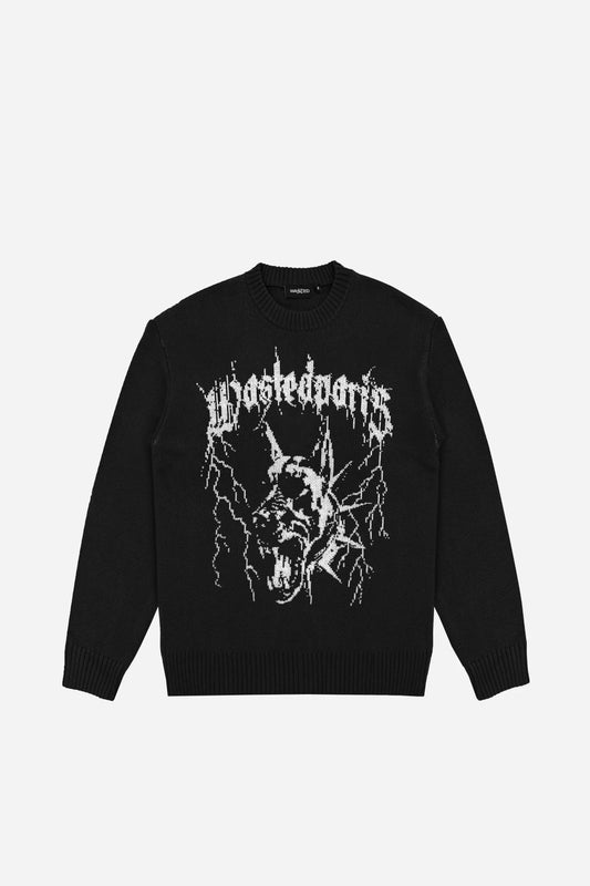 WASTED PARIS - SPIKE SWEATER - BLACK