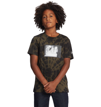 DC - BLABAC ALEXIS TEE BOY - IVY GREEN SPIRAL TIE DYE