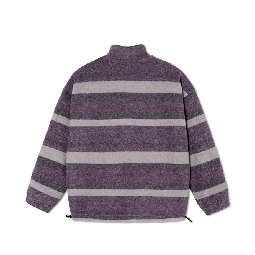 POLAR - STRIPE FLEECE PULLOVER - LIGHT PURPLE