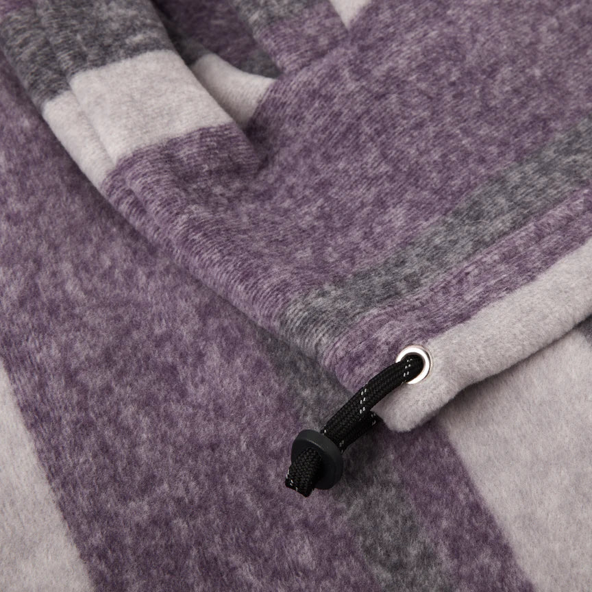 POLAR - STRIPE FLEECE PULLOVER - LIGHT PURPLE