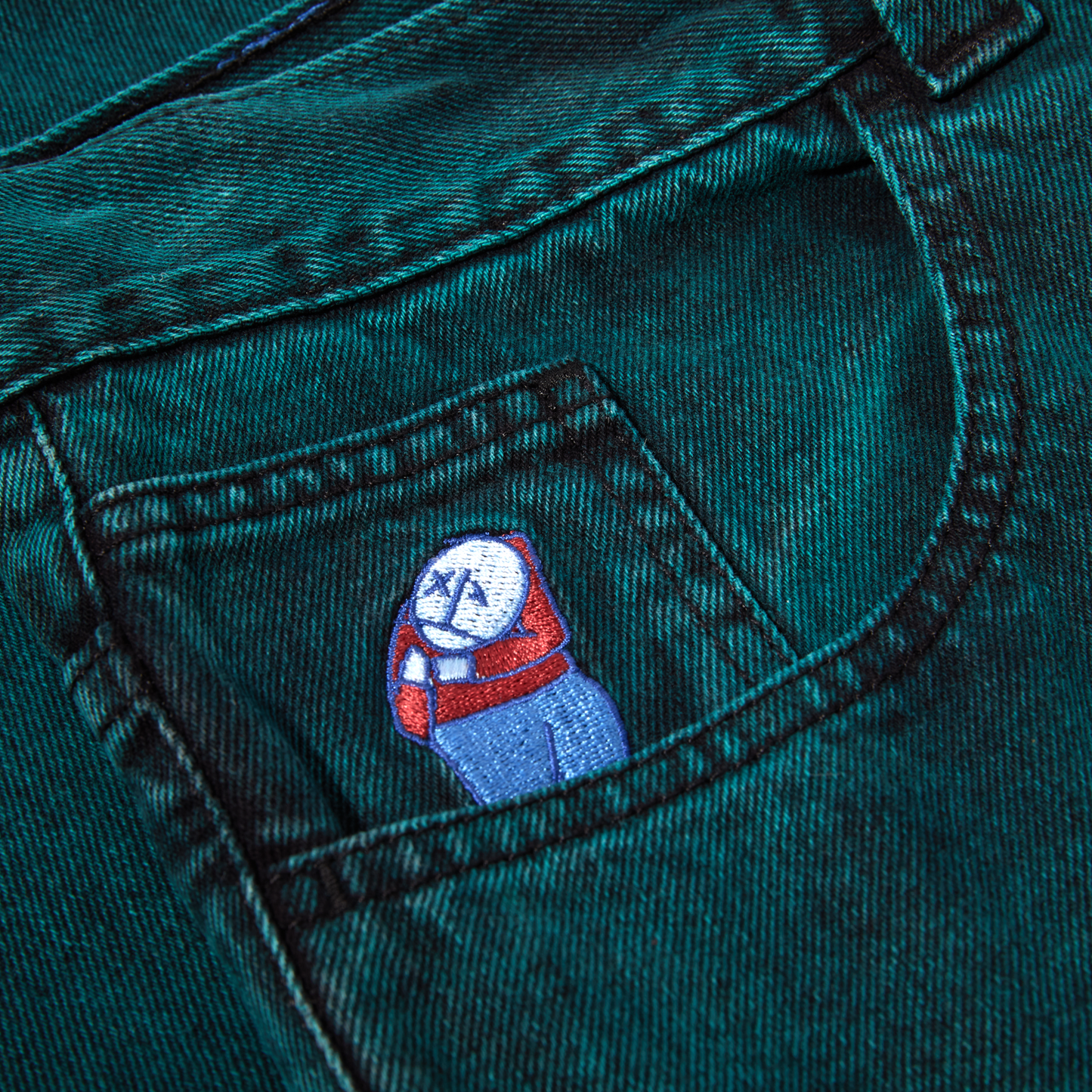 POLAR - BIG BOY JEANS - TEAL BLACK