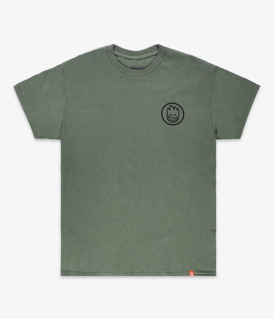 SPITFIRE - CLASSIC SWIRL S/S TEE - MILITARY GREEN/BLACK