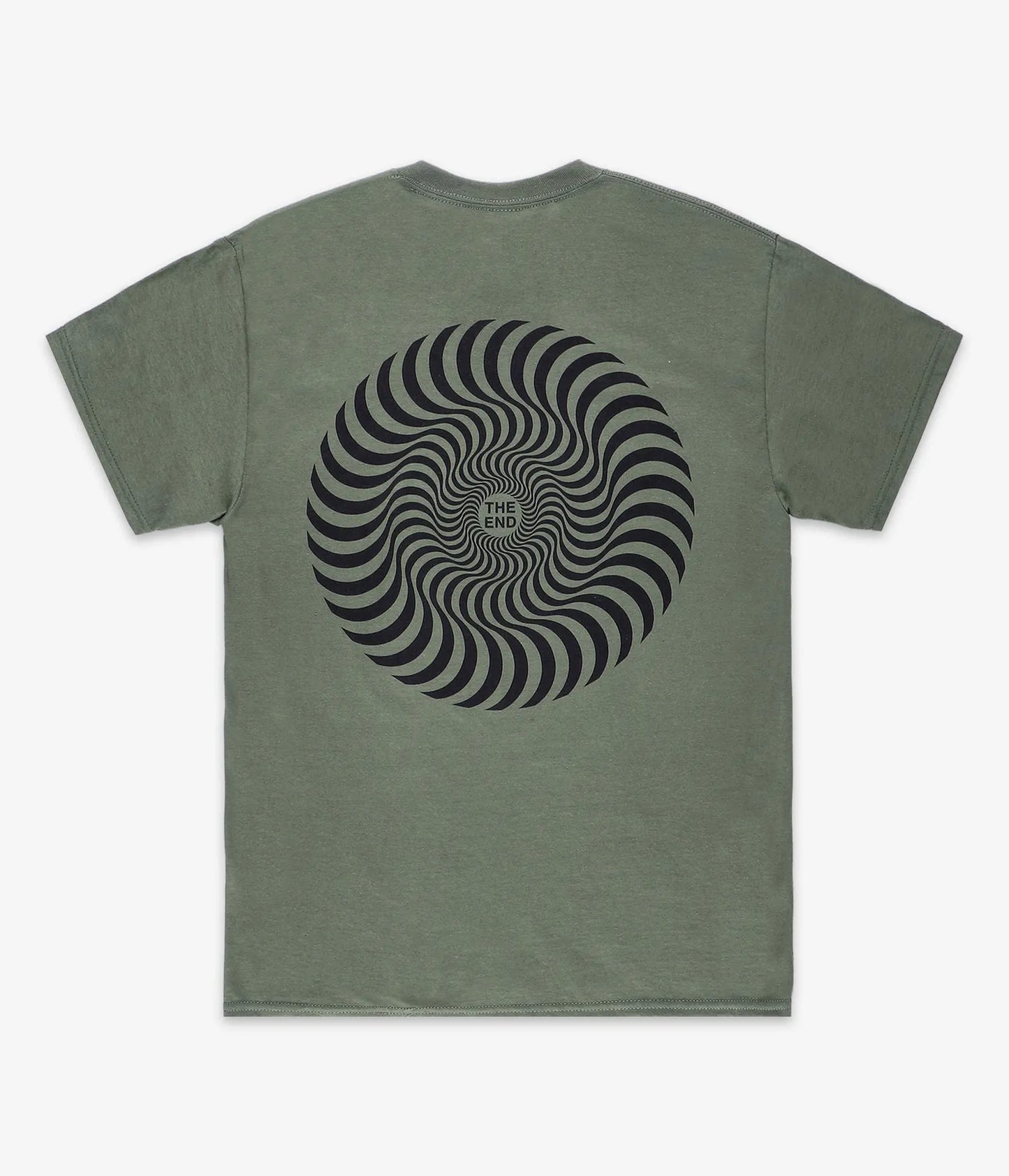 SPITFIRE - CLASSIC SWIRL S/S TEE - MILITARY GREEN/BLACK