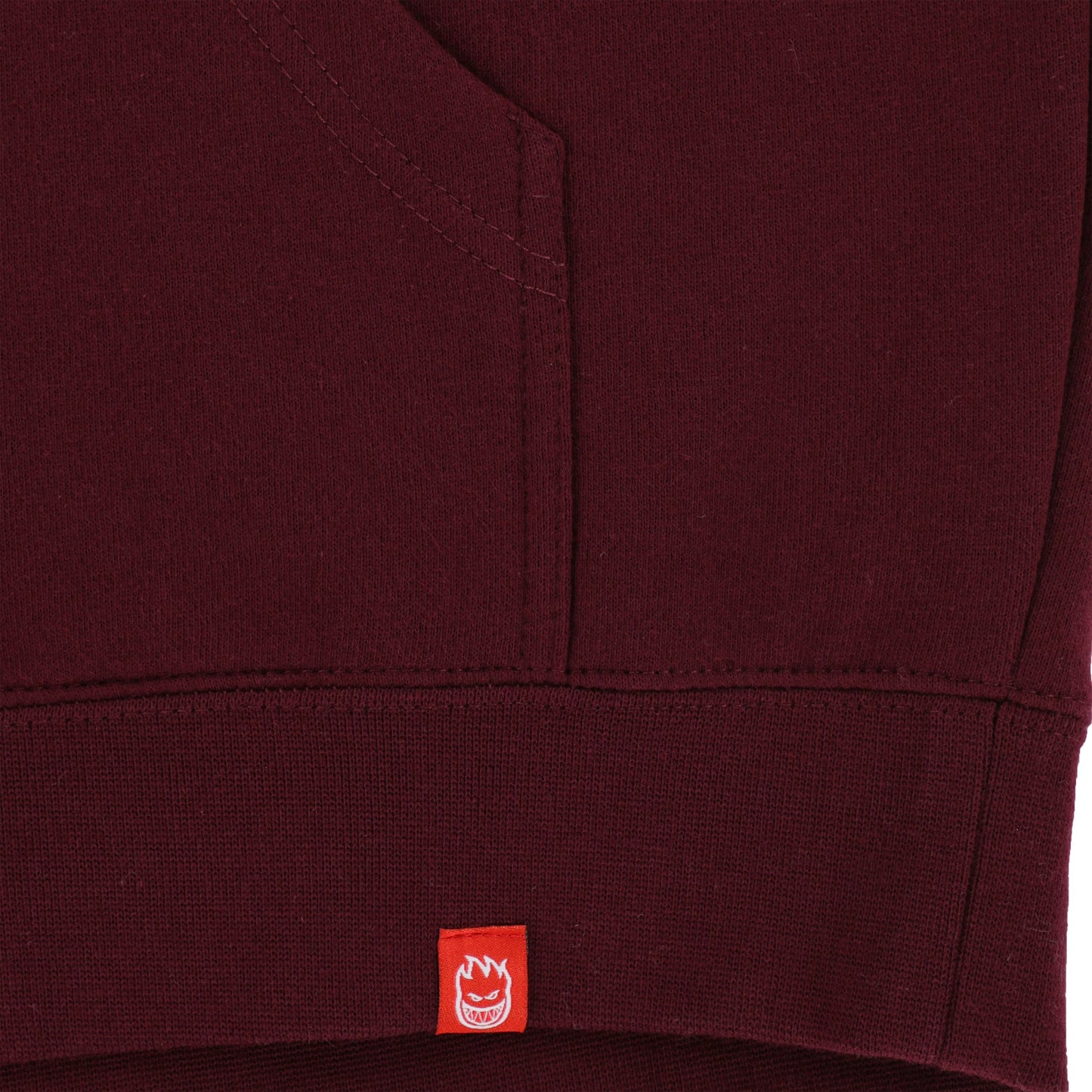 SPITFIRE - CLASSIC 87' SWIRL HOODED ZIP UP HOODIE - MAROON/GOLD