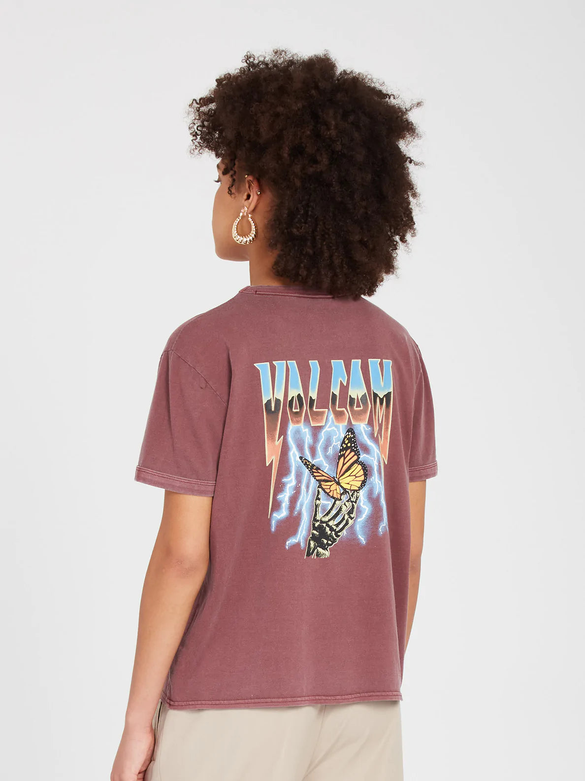 VOLCOM - TRULY RINGER TEE - BURGUNDY