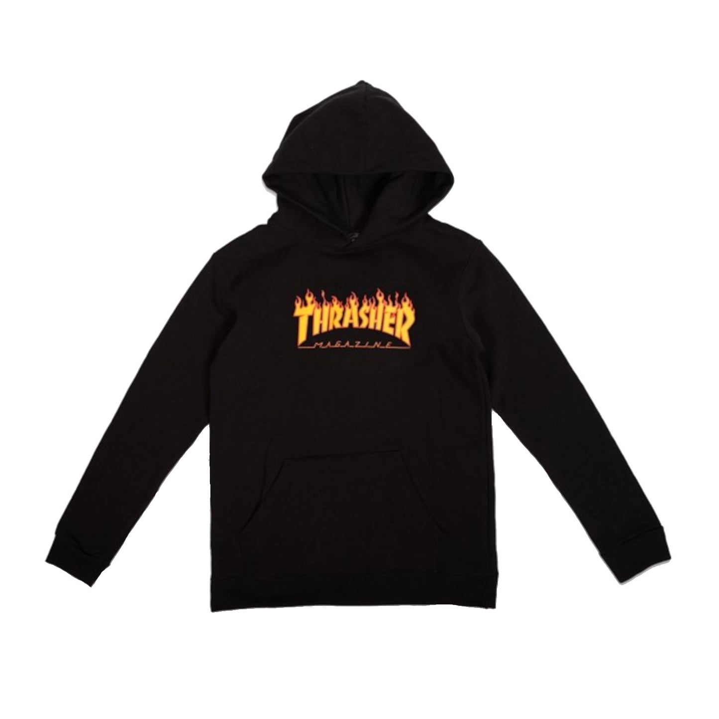 THRASHER - YOUTH FLAME HOODIE - BLACK